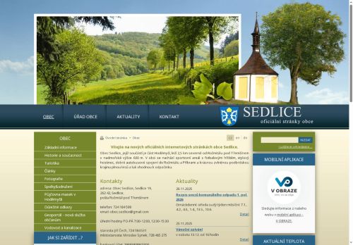 Zobrazit webové stránky Obecní úřad Sedlice