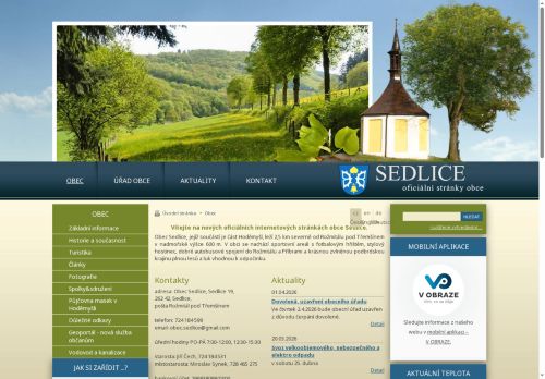 Zobrazit webové stránky Obecní úřad Sedlice
