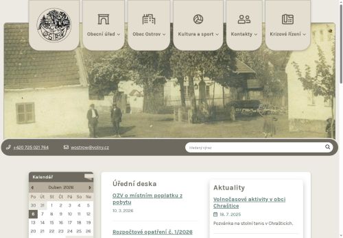 Zobrazit webové stránky Obecní úřad Ostrov