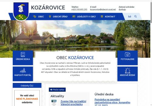 Zobrazit webové stránky Obecní úřad Kozárovice