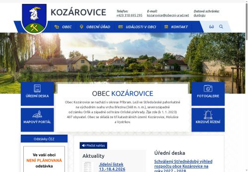 Zobrazit webové stránky Obecní úřad Kozárovice