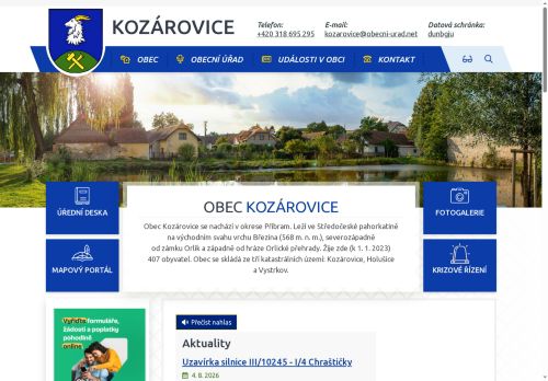 Zobrazit webové stránky Obecní úřad Kozárovice