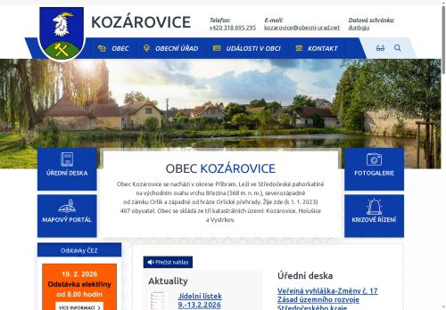 Zobrazit webové stránky Obecní úřad Kozárovice