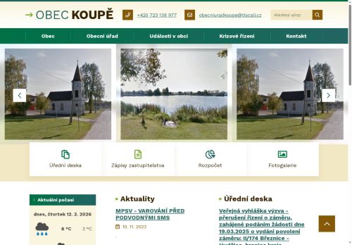 Zobrazit webové stránky Obecní úřad Koupě