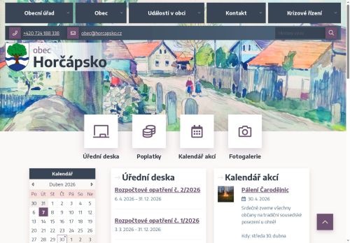 Zobrazit webové stránky Obecní úřad Horčápsko