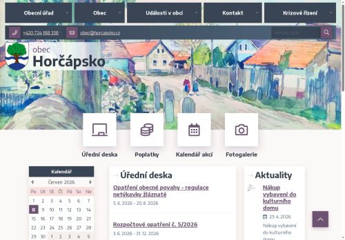 Zobrazit webové stránky Obecní úřad Horčápsko