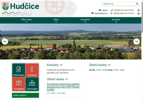 Zobrazit webové stránky Obecní úřad Hudčice