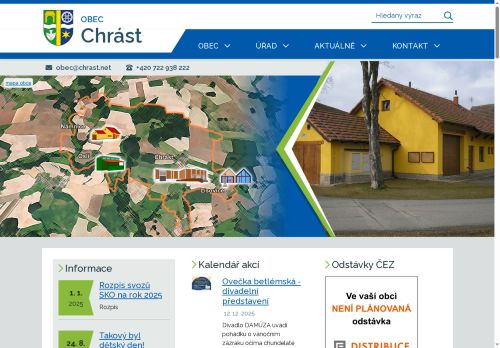 Webové stránky Obec Chrást, Chrást