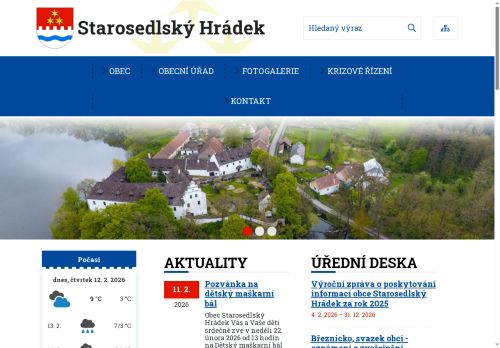 Zobrazit webové stránky Obecní úřad Starosedlský Hrádek