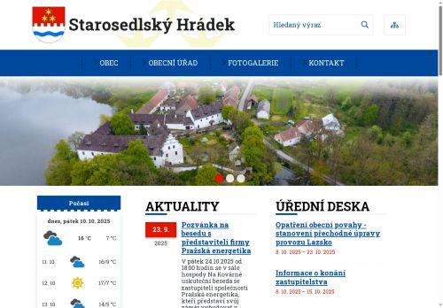 Zobrazit webové stránky Obecní úřad Starosedlský Hrádek