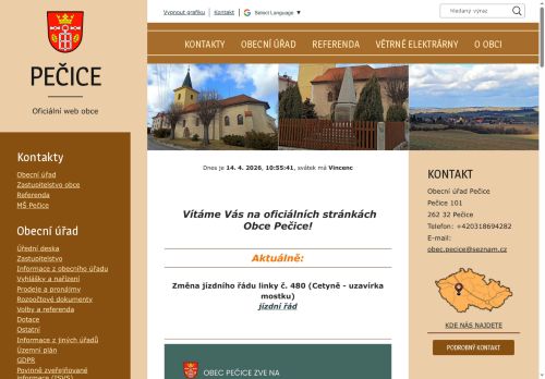 Zobrazit webové stránky Obecní úřad Pečice