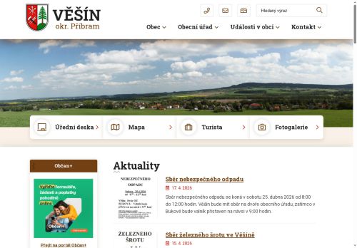 Zobrazit webové stránky Obecní úřad Věšín