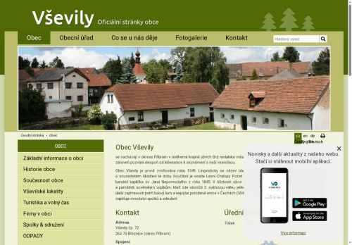 Zobrazit webové stránky Obecní úřad Vševily