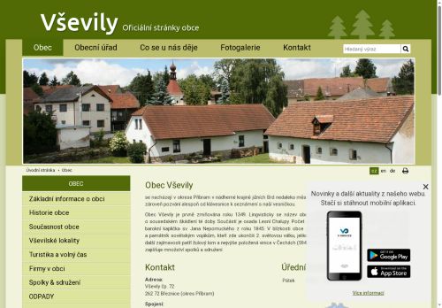Zobrazit webové stránky Obecní úřad Vševily
