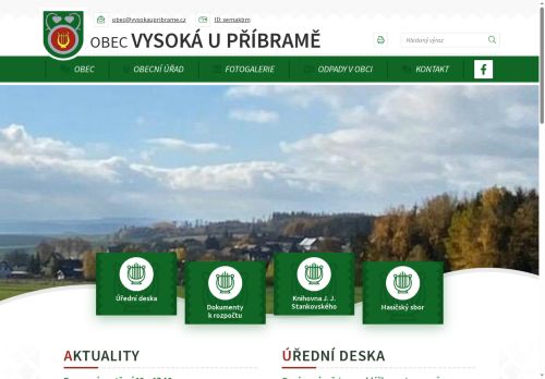Zobrazit webové stránky Obecní úřad Vysoká u Příbramě