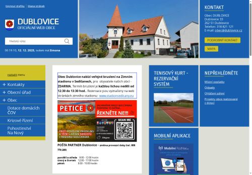 Zobrazit webové stránky Obecní úřad Dublovice