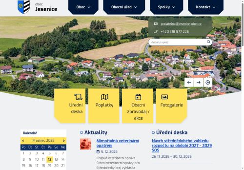 Webové stránky Obec Jesenice, Jesenice