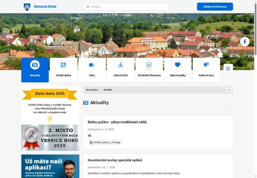 Zobrazit webové stránky Obecní úřad Kosova Hora