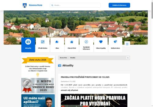 Zobrazit webové stránky Obecní úřad Kosova Hora