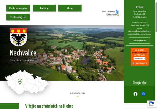 Zobrazit webové stránky Obecní úřad Nechvalice