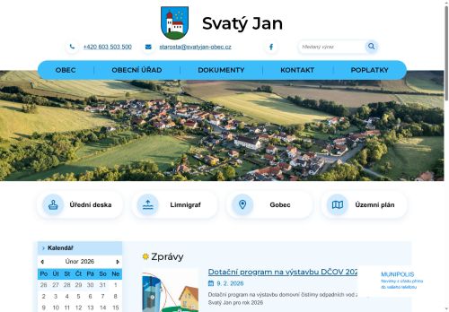 Zobrazit webové stránky Obecní úřad Svatý Jan