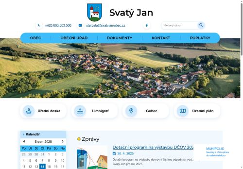 Zobrazit webové stránky Obecní úřad Svatý Jan