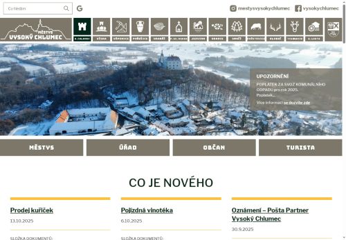 Zobrazit webové stránky Úřad městyse Vysoký Chlumec