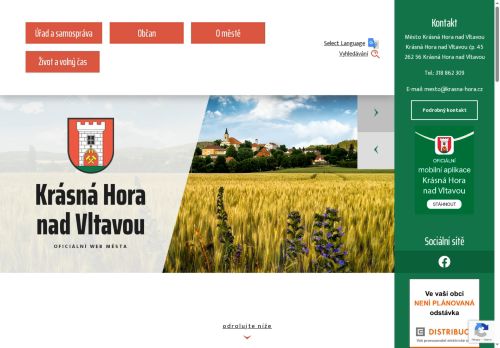 Zobrazit webové stránky Městský úřad Krásná Hora nad Vltavou