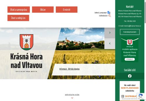 Zobrazit webové stránky Městský úřad Krásná Hora nad Vltavou