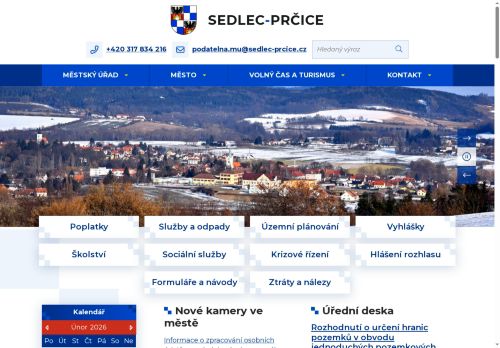 Zobrazit webové stránky Městský úřad Sedlec-Prčice