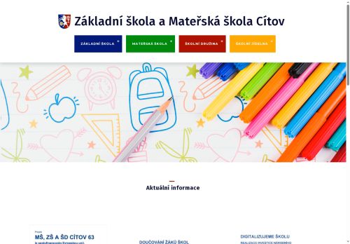 Základní škola a Mateřská škola Cítov, okres Mělník nabízí práci na pozici Učitel/ka MŠ v obci Cítov