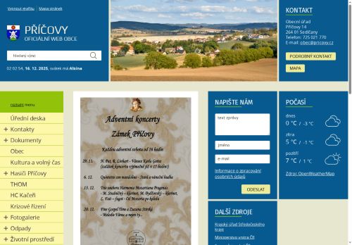 Zobrazit webové stránky Obecní úřad Příčovy