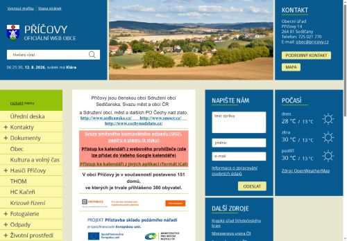 Zobrazit webové stránky Obecní úřad Příčovy