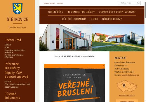 Zobrazit webové stránky Obecní úřad Štětkovice