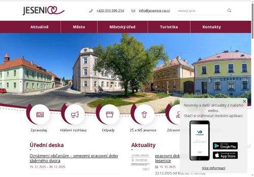 Zobrazit webové stránky Městský úřad Jesenice
