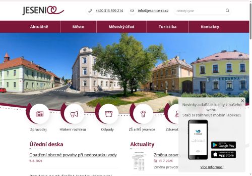 Zobrazit webové stránky Městský úřad Jesenice
