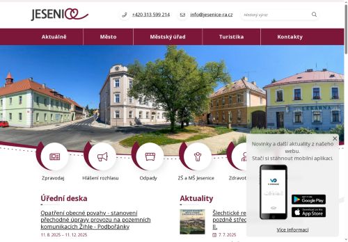 Zobrazit webové stránky Městský úřad Jesenice