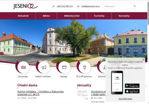 Zobrazit webové stránky Městský úřad Jesenice