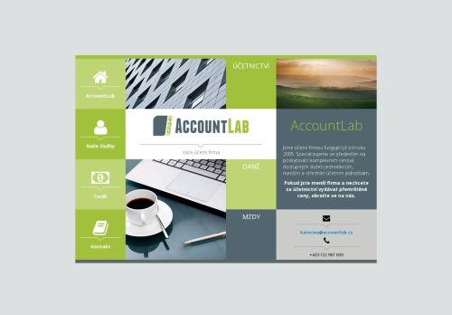 Webové stránky Účetní laboratoř s.r.o., Praha