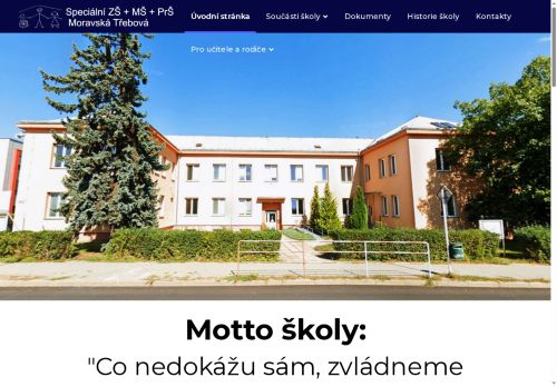 Webové stránky Speciální základní škola, mateřská škola a praktická škola Moravská Třebová, Moravská Třebová