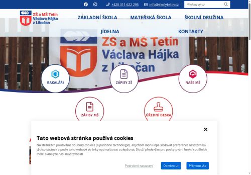 Základní škola a Mateřská škola Tetín, okres Beroun, příspěvková organizace nabízí práci na pozici Učitel/ka 1. stupně základní školy v obci Tetín