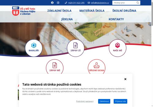 Základní škola a Mateřská škola Tetín, okres Beroun, příspěvková organizace nabízí práci na pozici Učitel/ka 1. stupně základní školy v obci Tetín