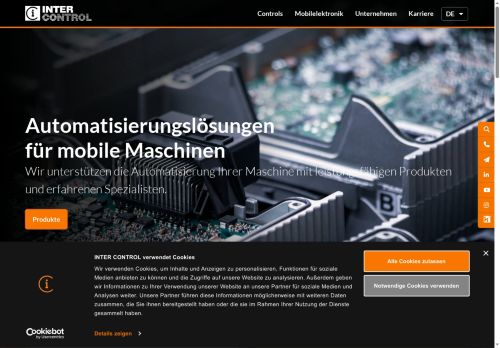 Webové stránky Český Inter Control CZ  k. s., Rakovník