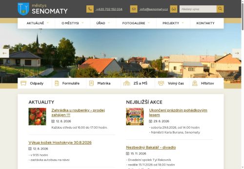 Zobrazit webové stránky Úřad městyse Senomaty