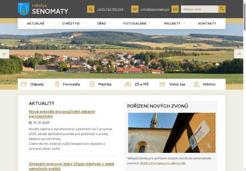 Zobrazit webové stránky Úřad městyse Senomaty