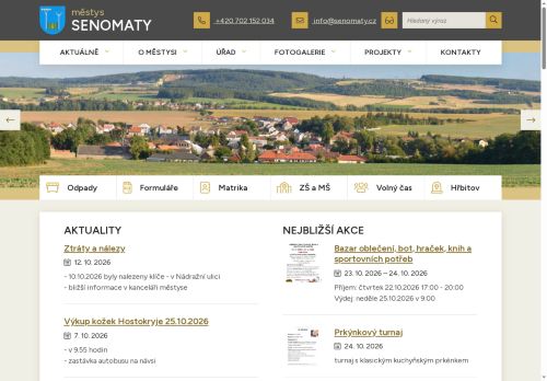 Zobrazit webové stránky Úřad městyse Senomaty