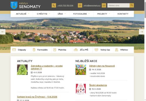 Zobrazit webové stránky Úřad městyse Senomaty
