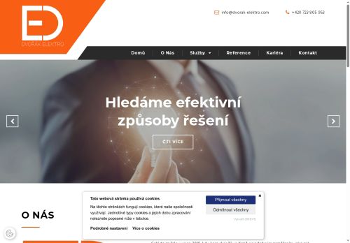Webové stránky DVOŘÁK ELEKTRO s.r.o., Sedlčany