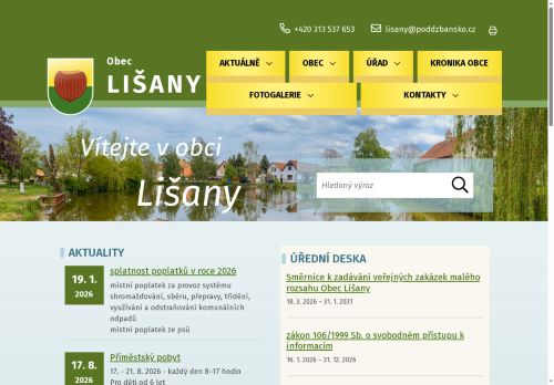Zobrazit webové stránky Obecní úřad Lišany