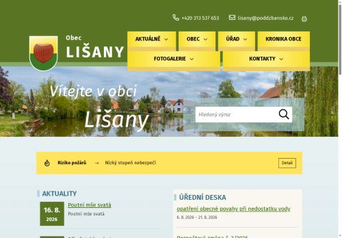 Zobrazit webové stránky Obecní úřad Lišany